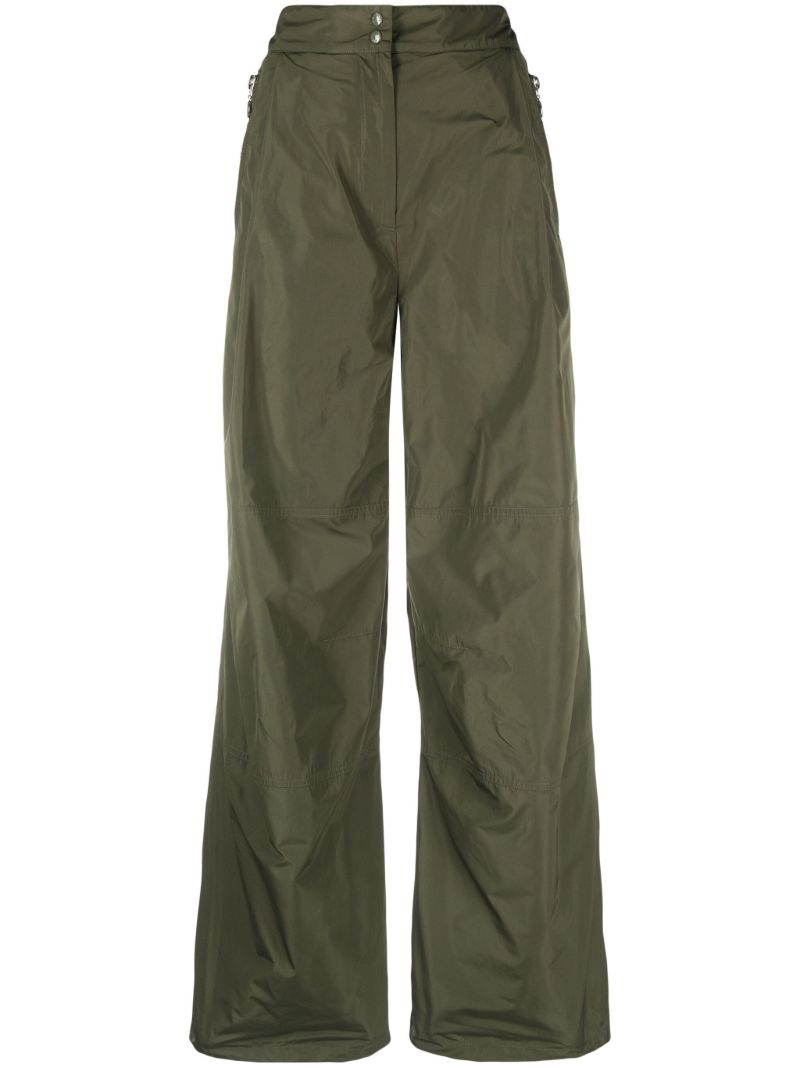Green High-waist Cargo Trousers