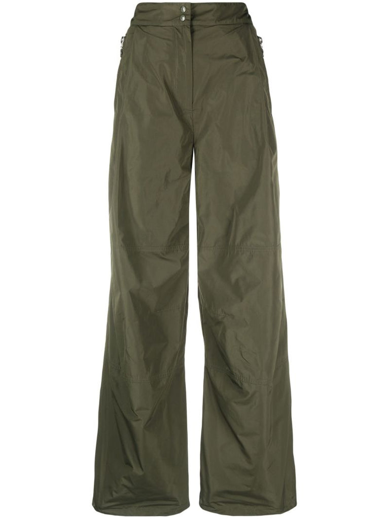 Green High-waist Cargo Trousers