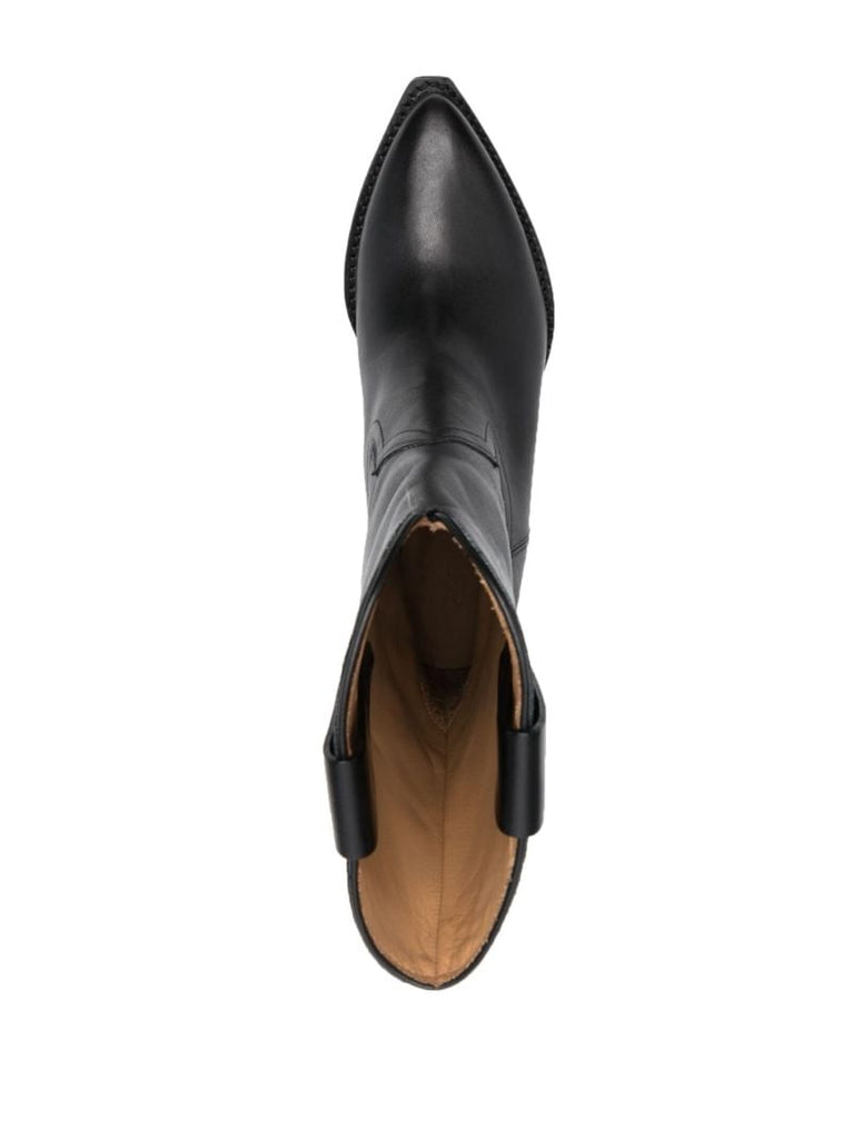 Black Dahope 50 Leather Western Boots