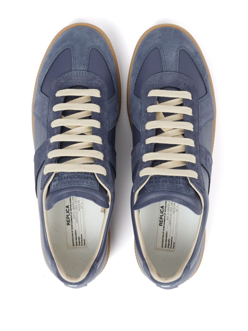 Blue Replica Leather Sneakers