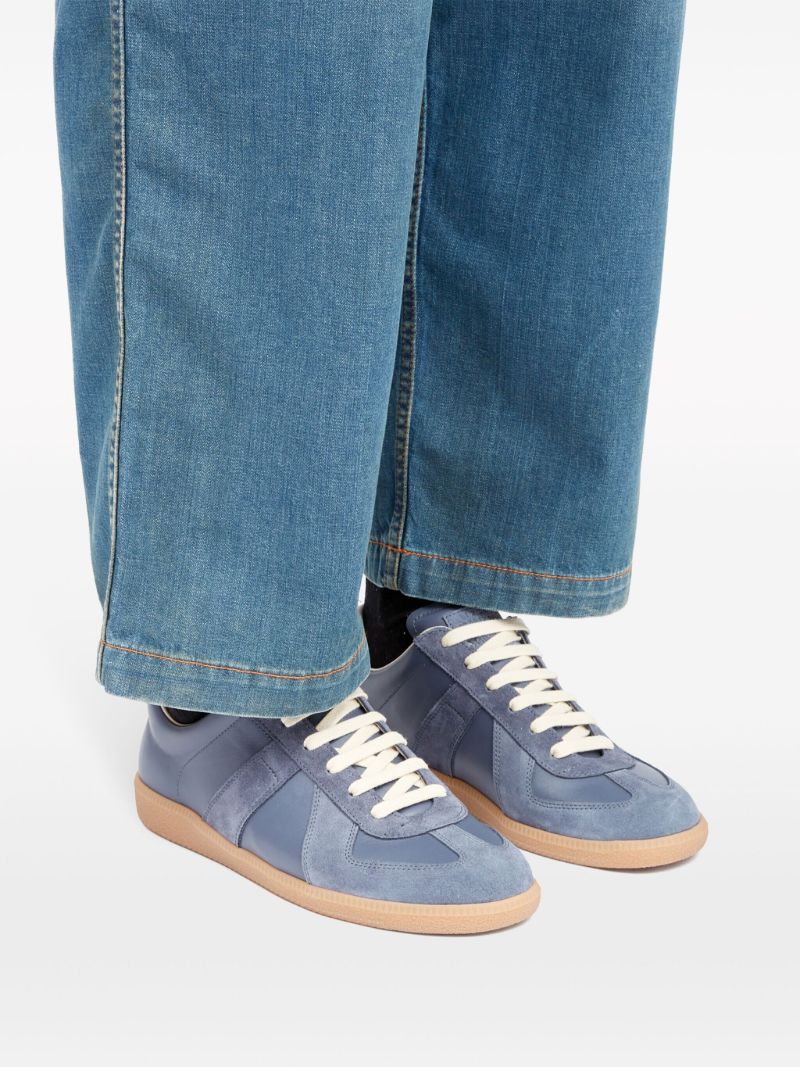 Blue Replica Leather Sneakers