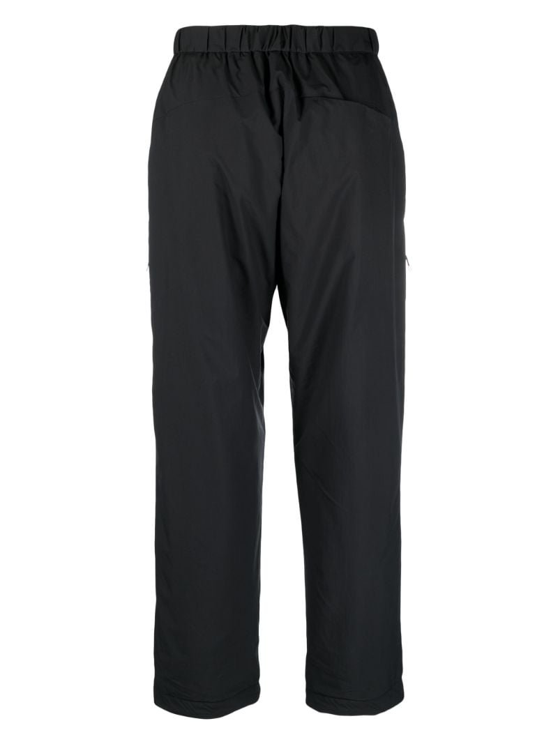 Black Buckle-fastening Straight-leg Trousers
