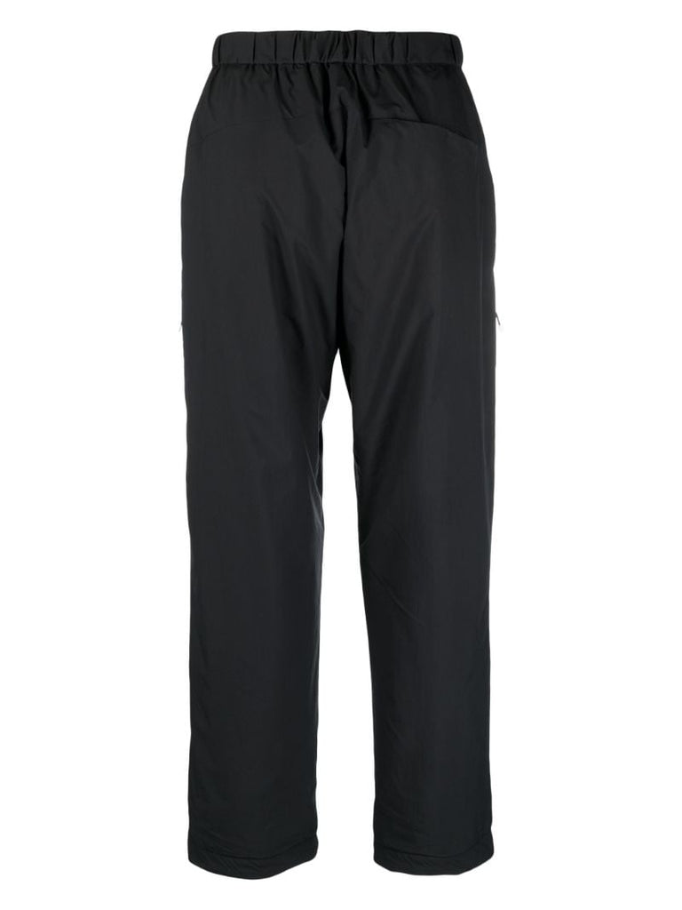 Black Buckle-fastening Straight-leg Trousers