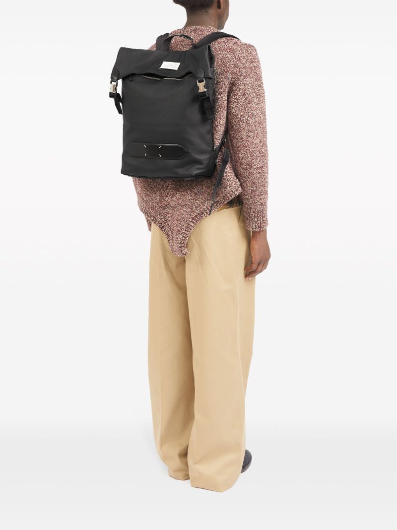 Black 5ac Leather Backpack