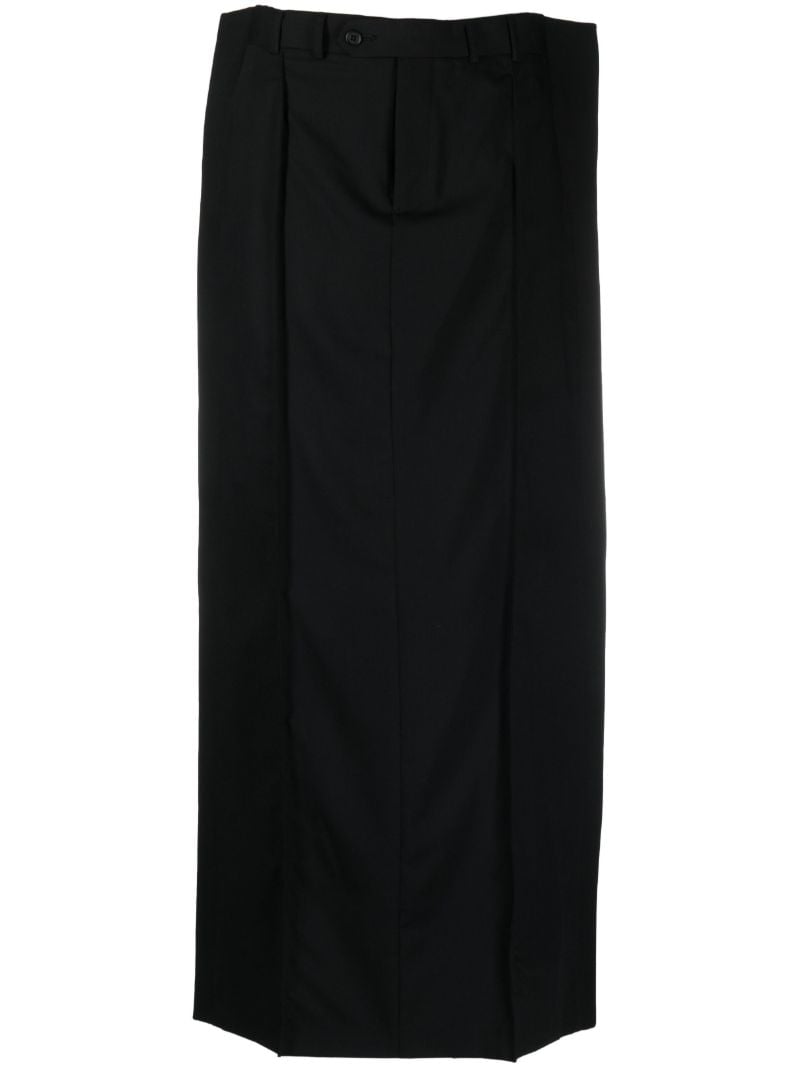 Black Wool Maxi Skirt