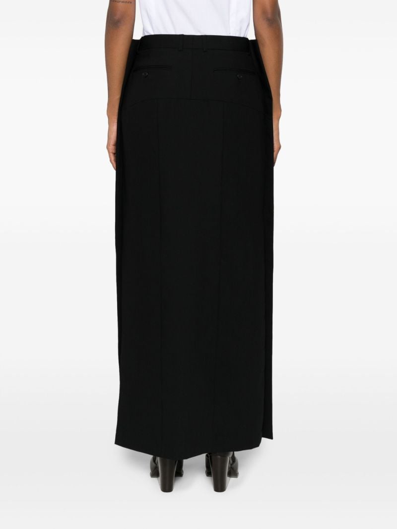 Black Wool Maxi Skirt