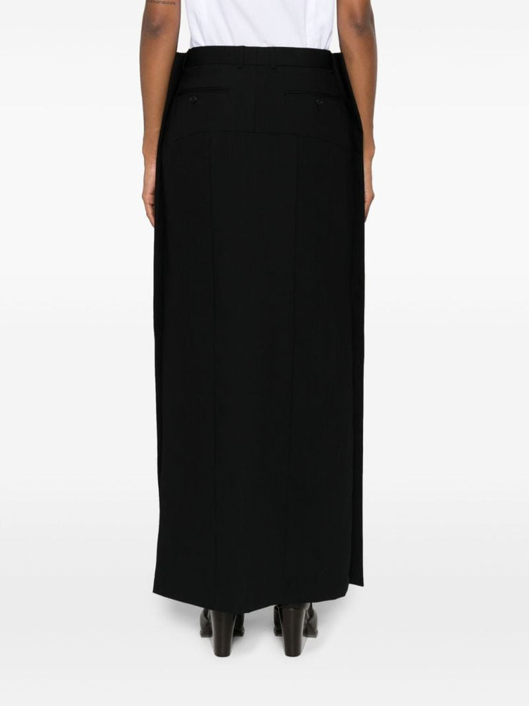 Black Wool Maxi Skirt