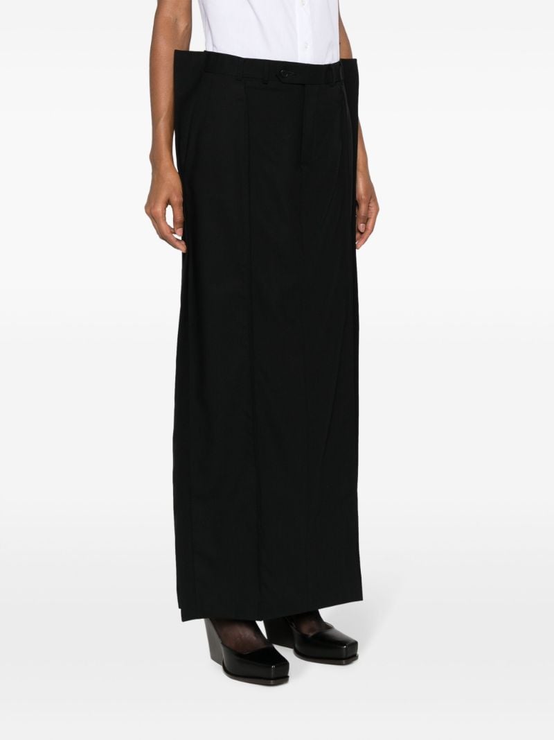 Black Wool Maxi Skirt