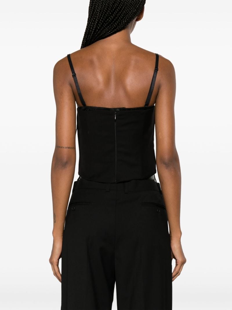 Black Wool Corset Top
