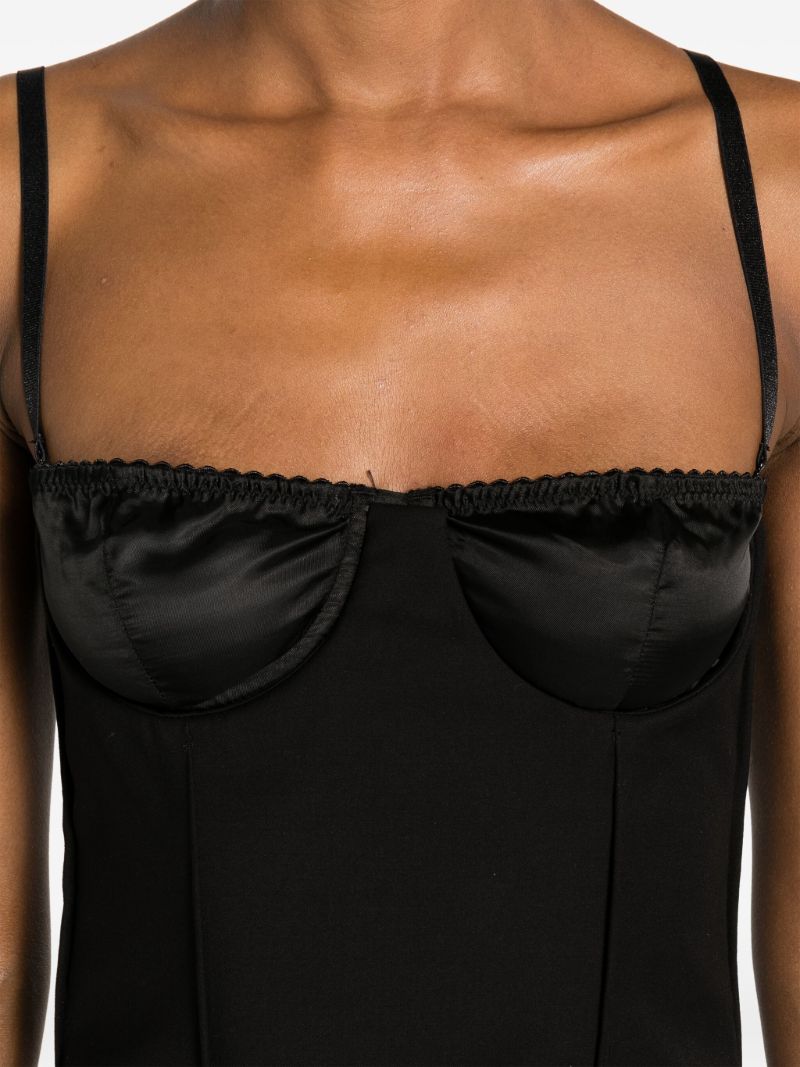 Black Wool Corset Top