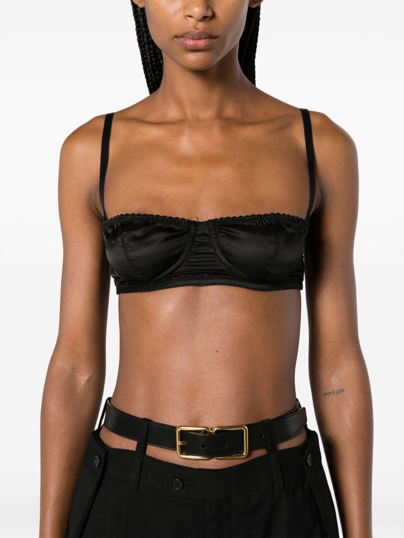 Black Wool Corset Top