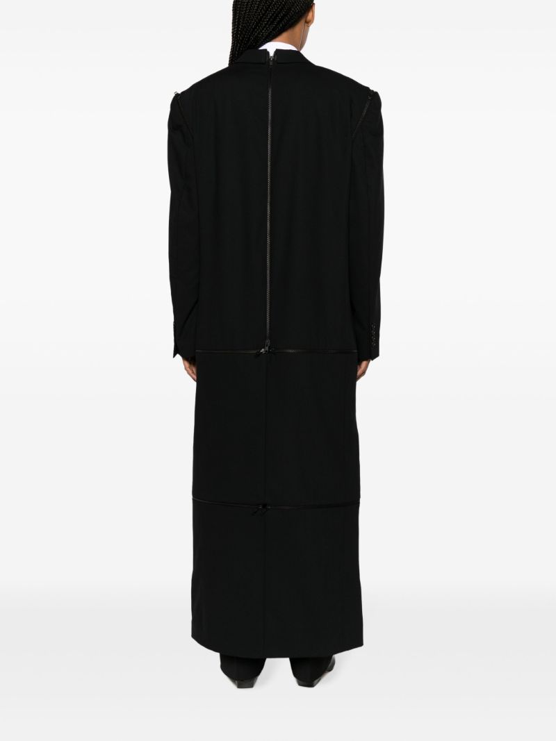 Black Transformer Wool Coat