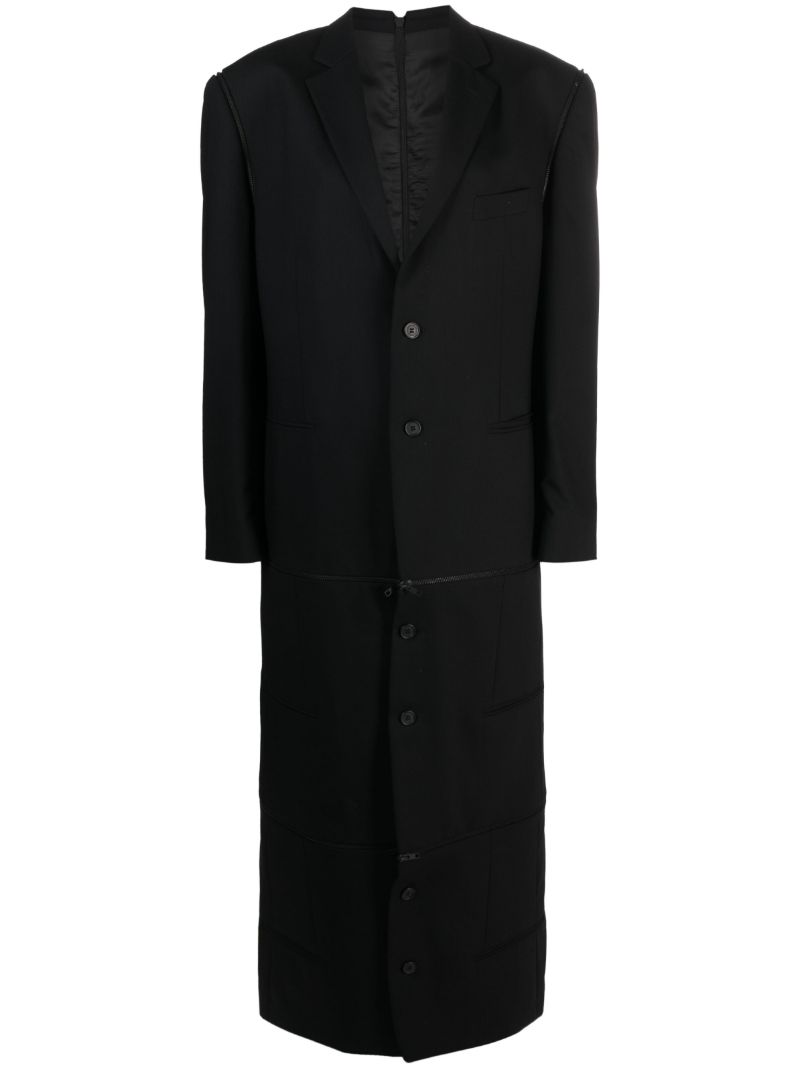 Black Transformer Wool Coat