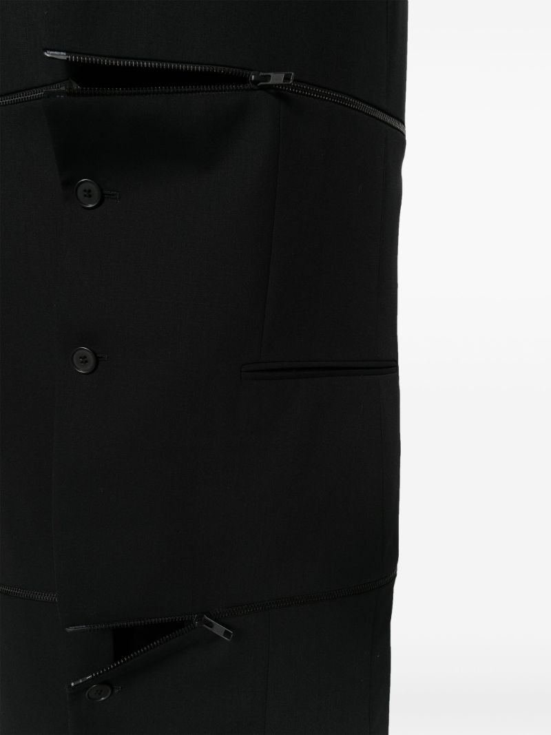 Black Transformer Wool Coat