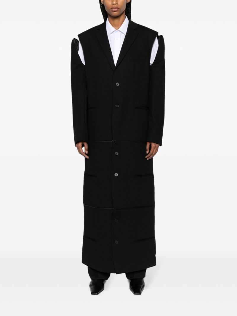 Black Transformer Wool Coat