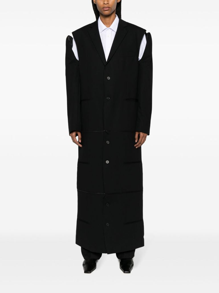 Black Transformer Wool Coat