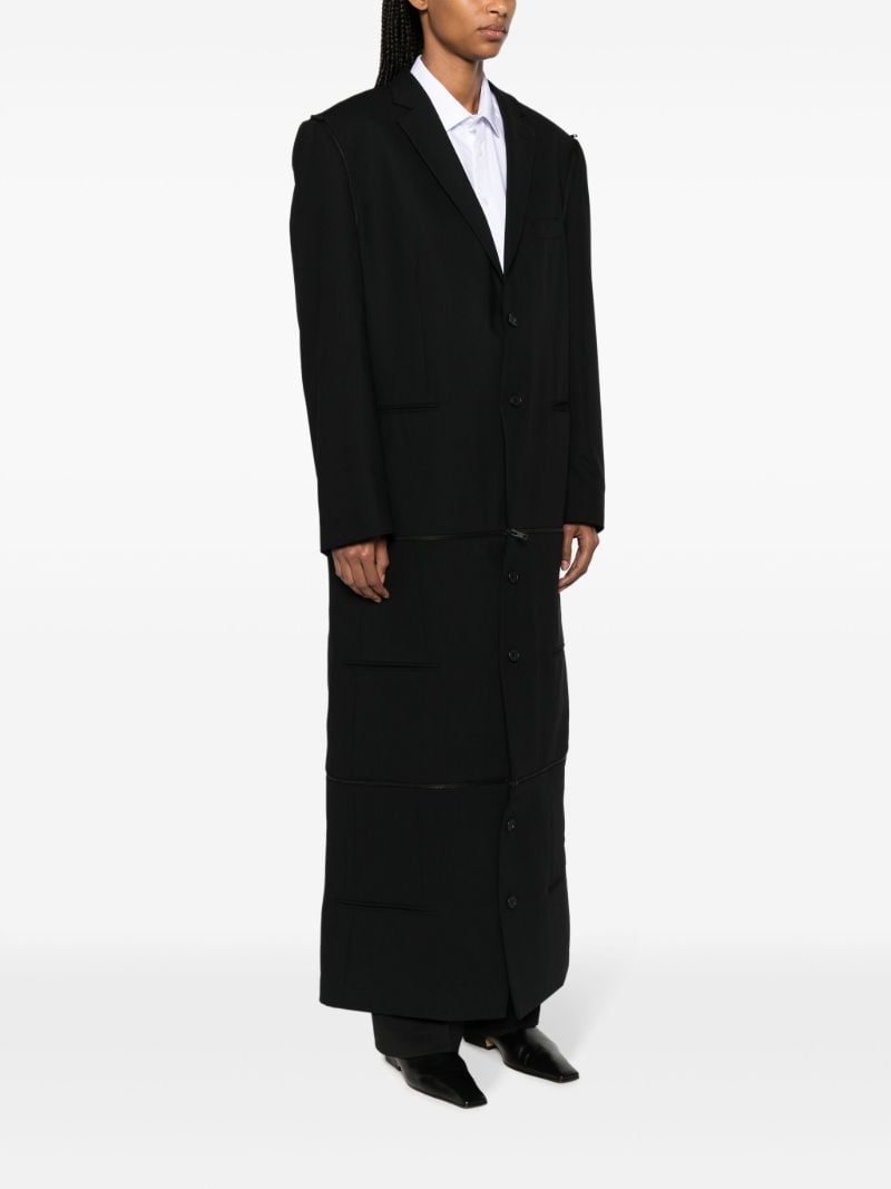 Black Transformer Wool Coat