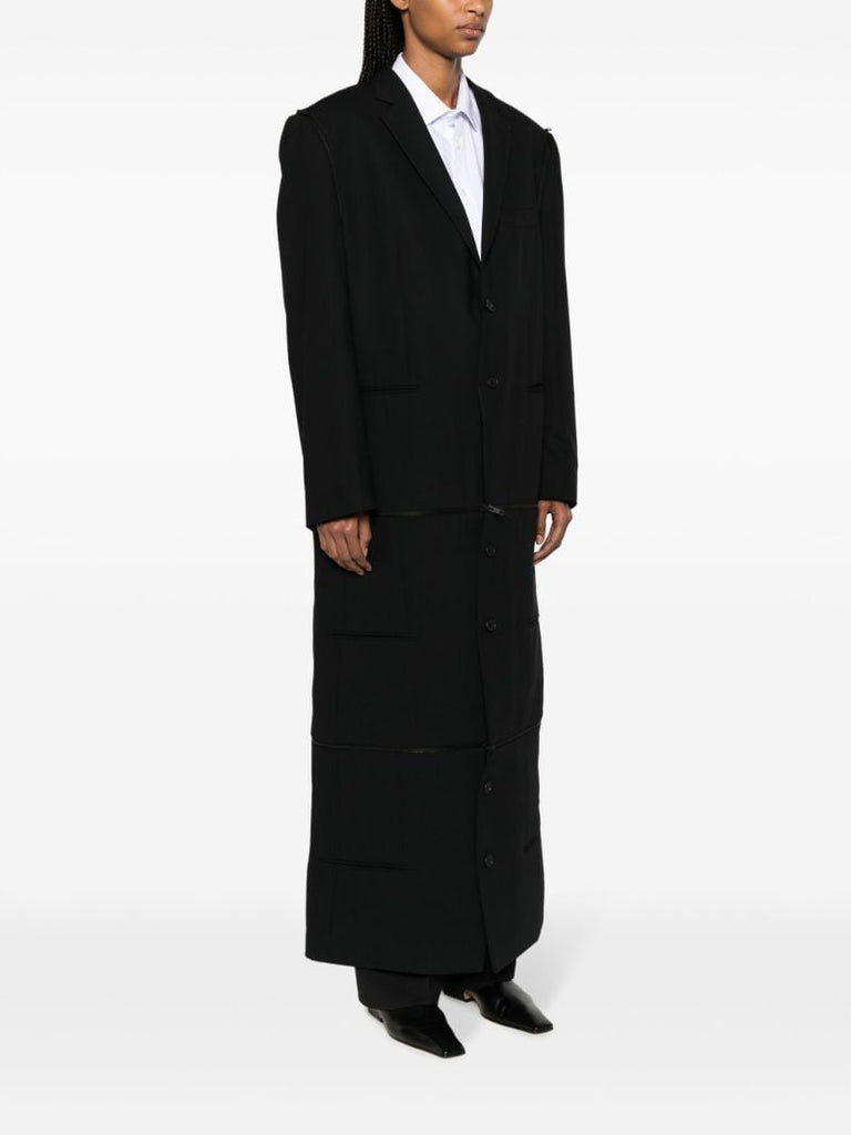 Black Transformer Wool Coat