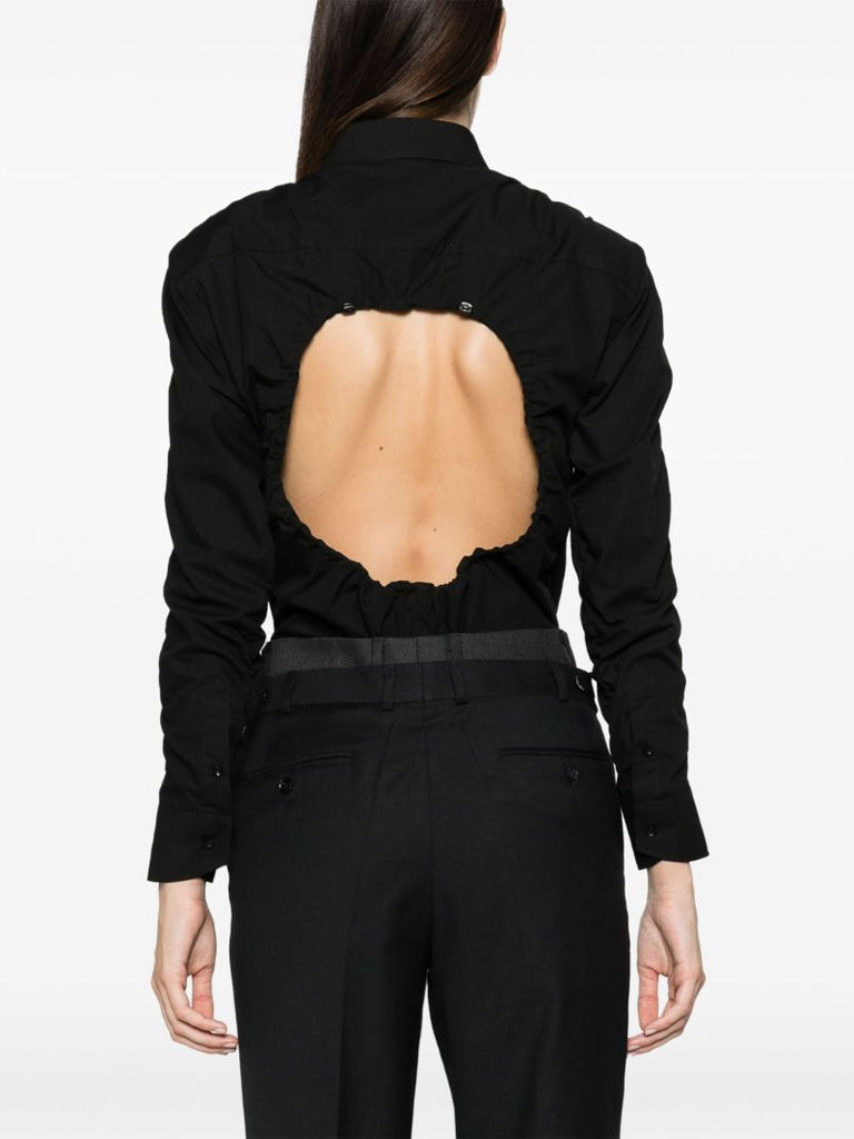 Black Cotton Bodysuit