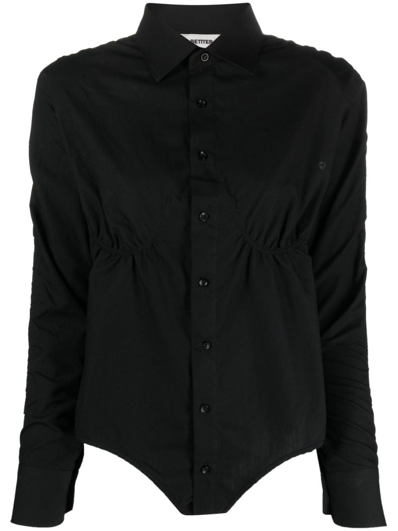 Black Cotton Bodysuit