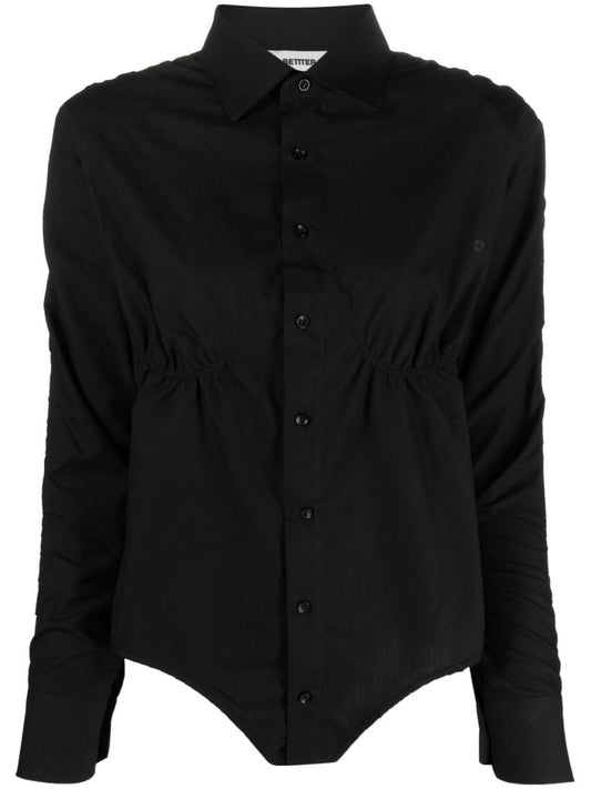 Black Cotton Bodysuit