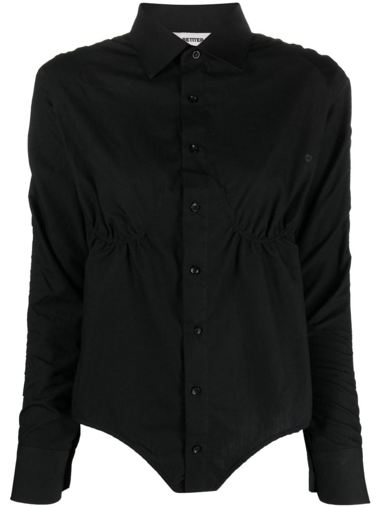 Black Cotton Bodysuit