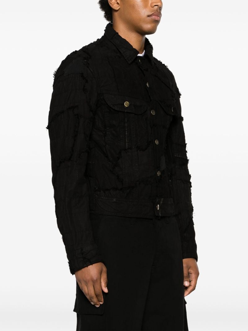 Black Distressed Denim Jacket