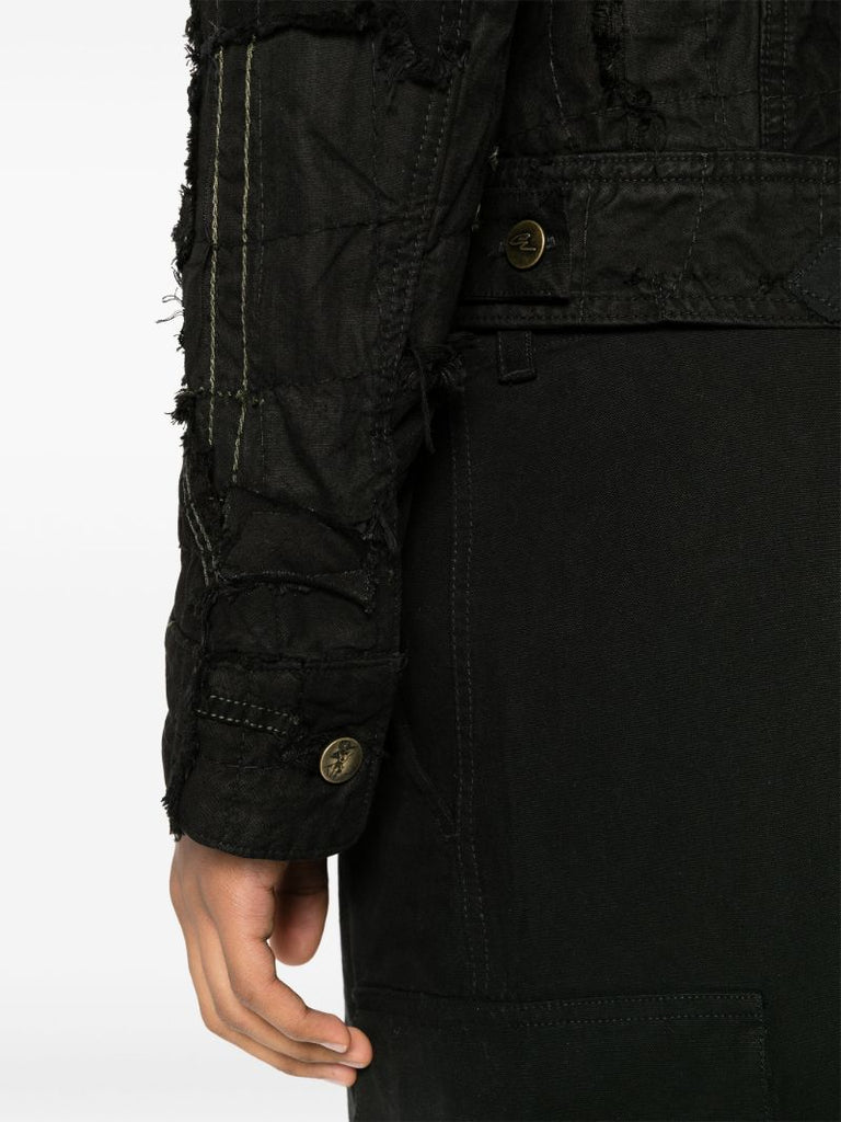 Black Distressed Denim Jacket