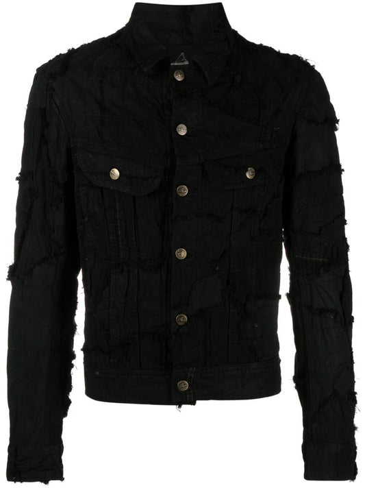 Black Distressed Denim Jacket