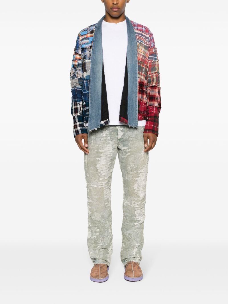 Blue Plaid Patchwork Jacket