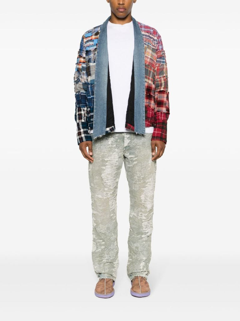 Blue Plaid Patchwork Jacket