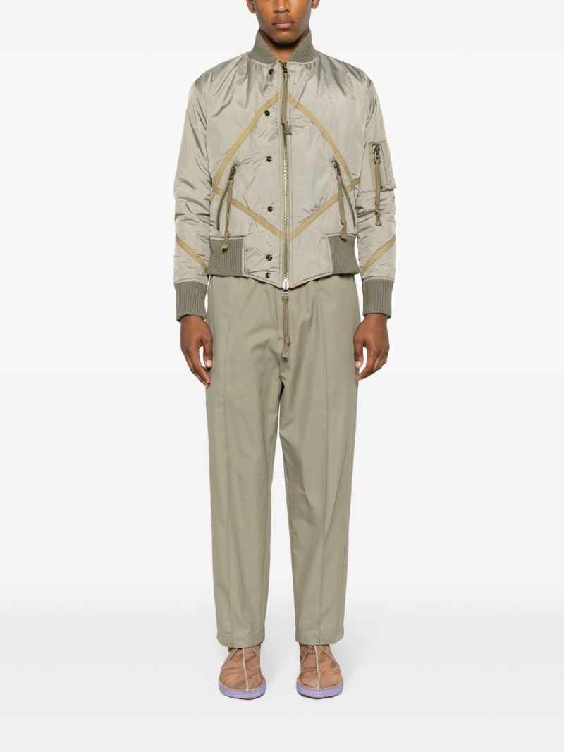 Green Modern Flight Bomber Jacket