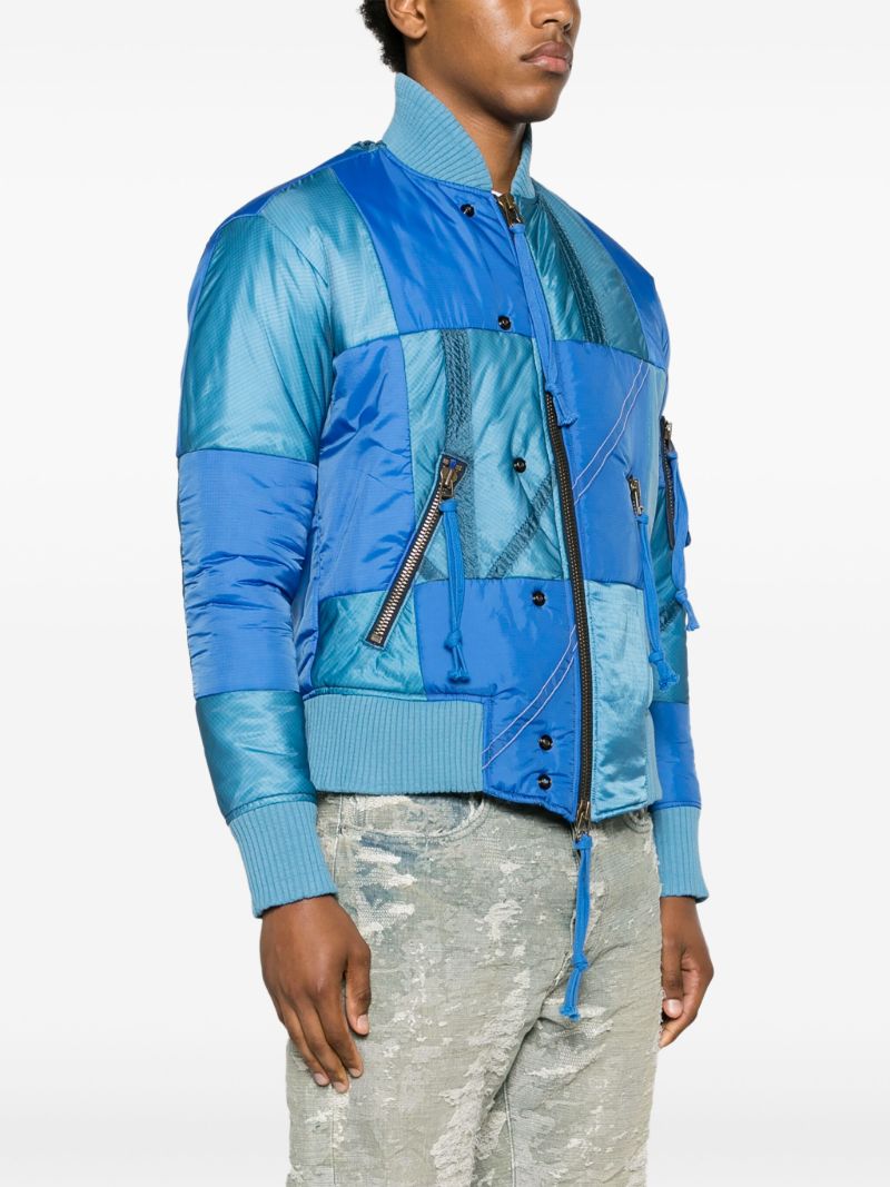 Blue Parachute Patchwork Jacket