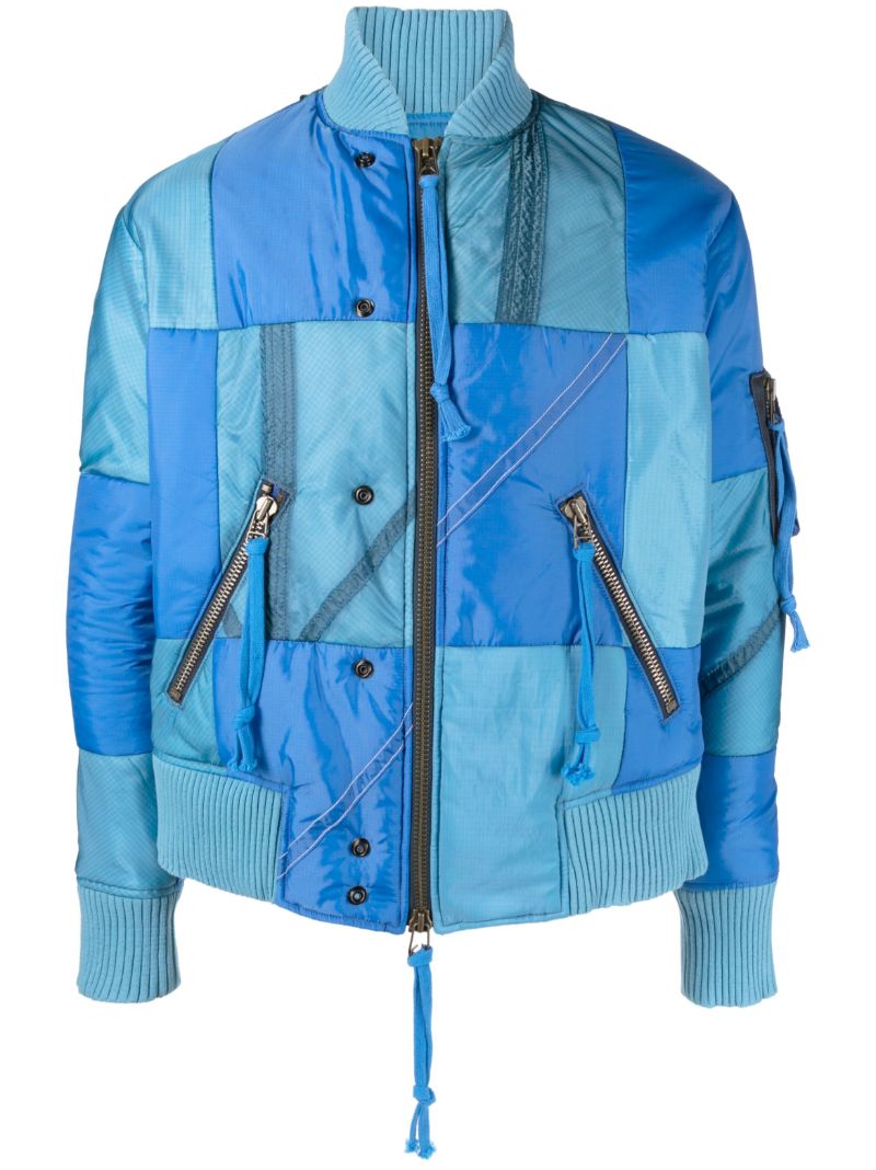 Blue Parachute Patchwork Jacket