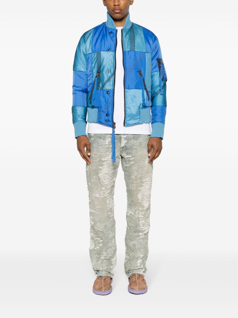 Blue Parachute Patchwork Jacket