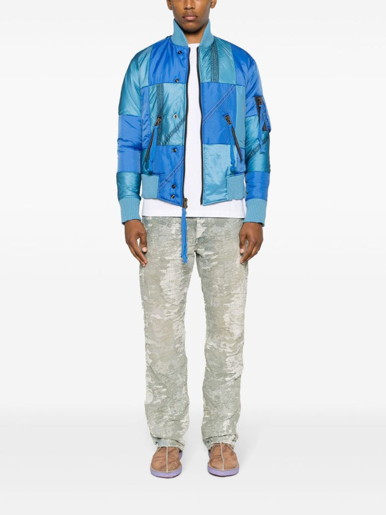 Blue Parachute Patchwork Jacket