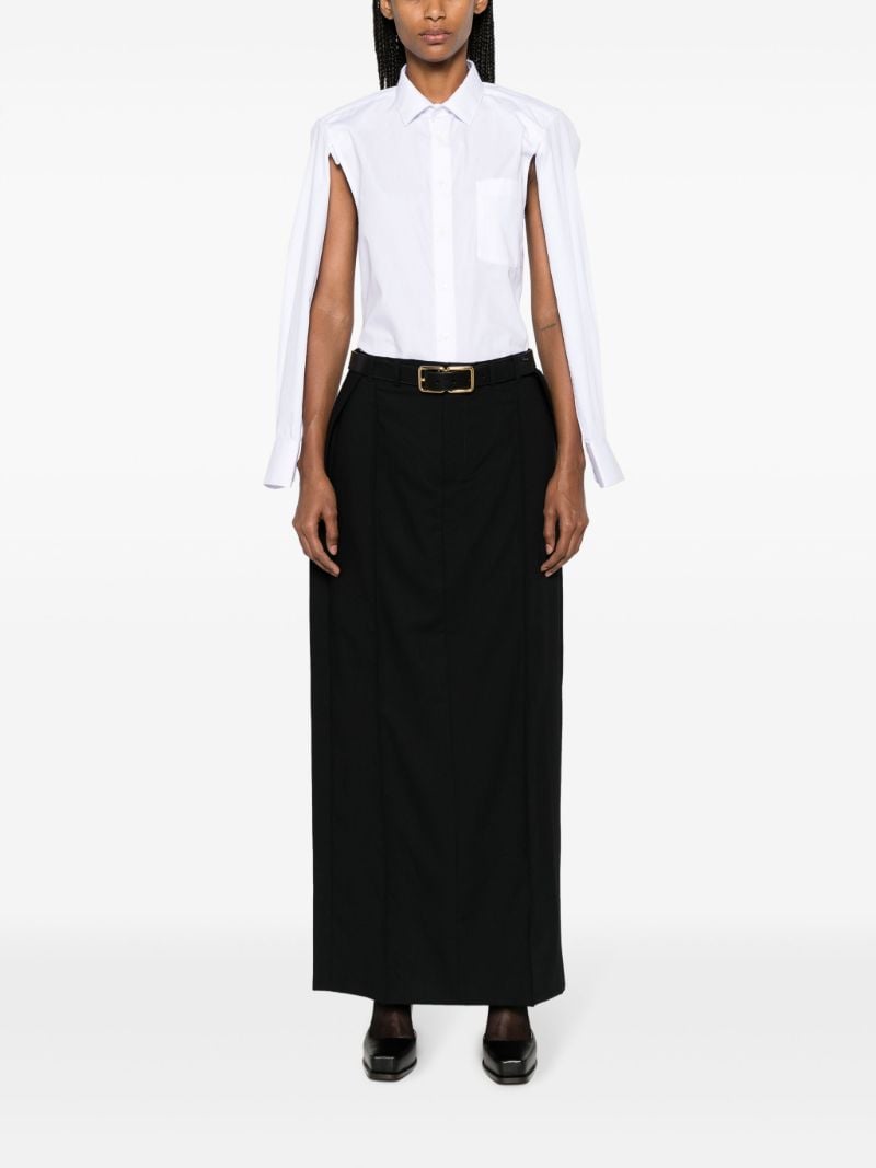White Split-sleeve Shirt