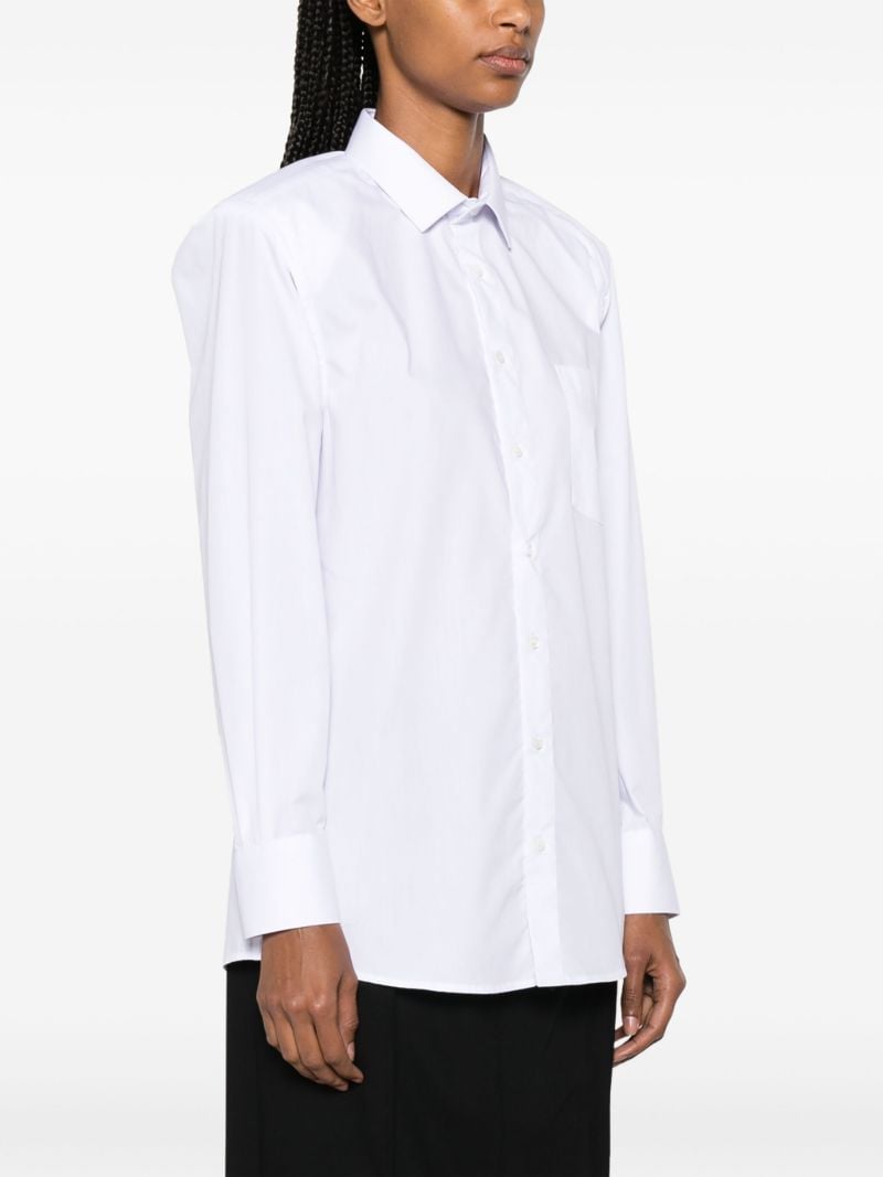 White Split-sleeve Shirt