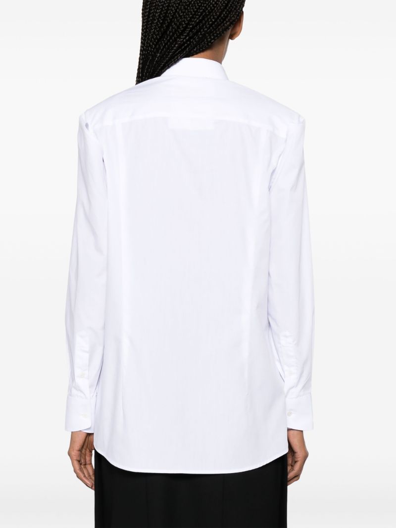 White Split-sleeve Shirt