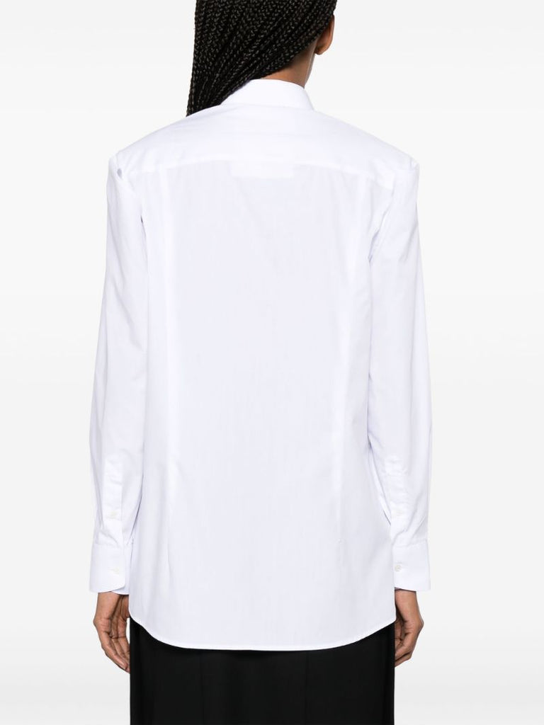 White Split-sleeve Shirt