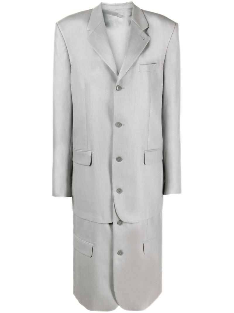 Grey Summer Single-breasted Coat