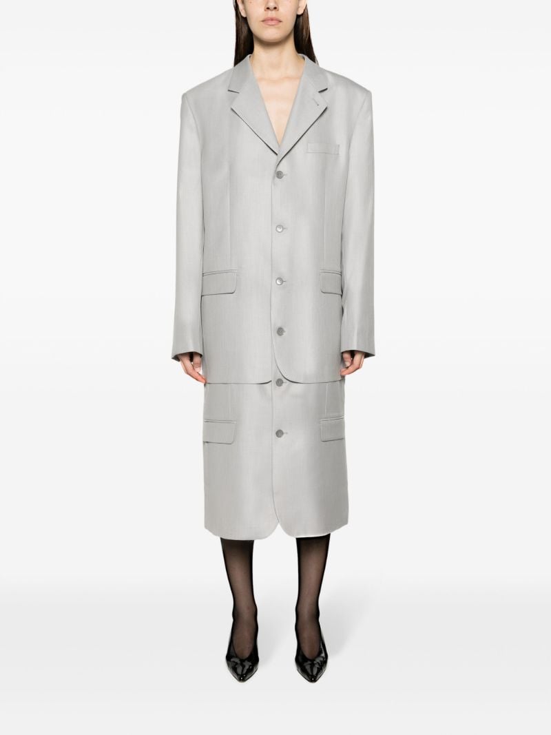 Grey Summer Single-breasted Coat
