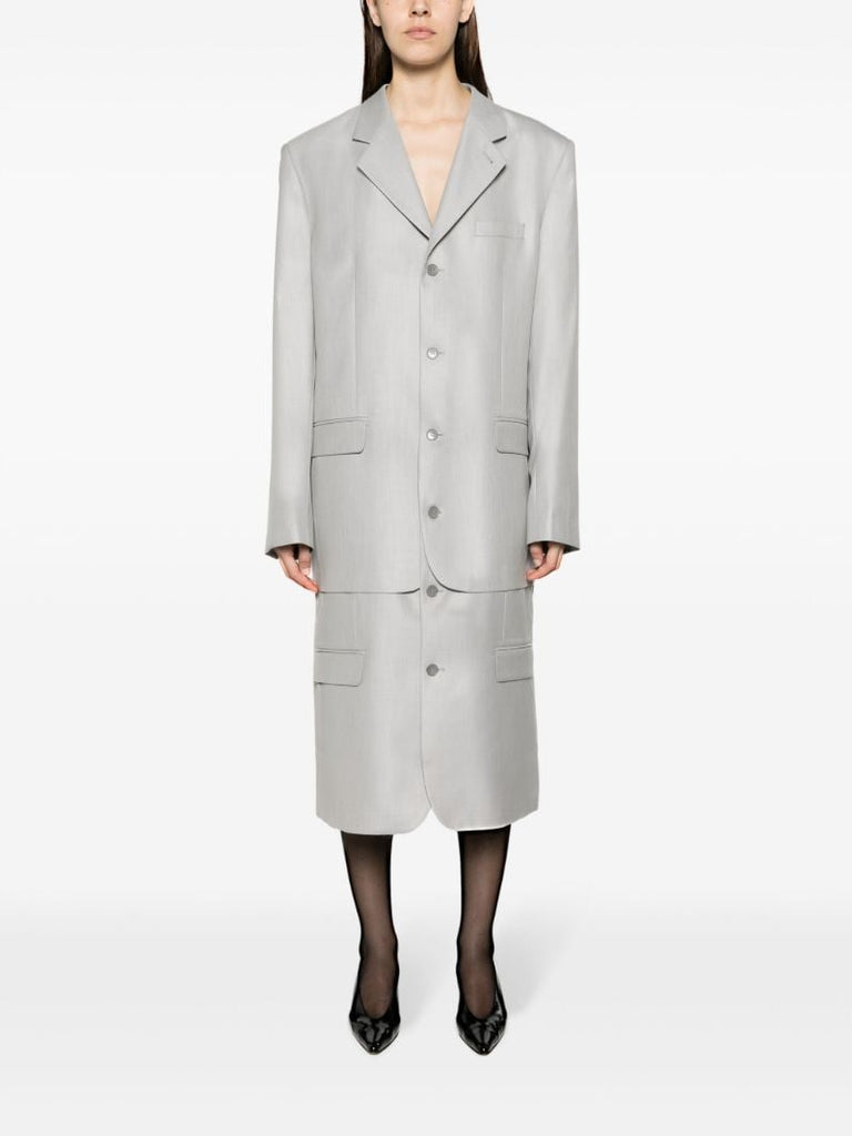 Grey Summer Single-breasted Coat