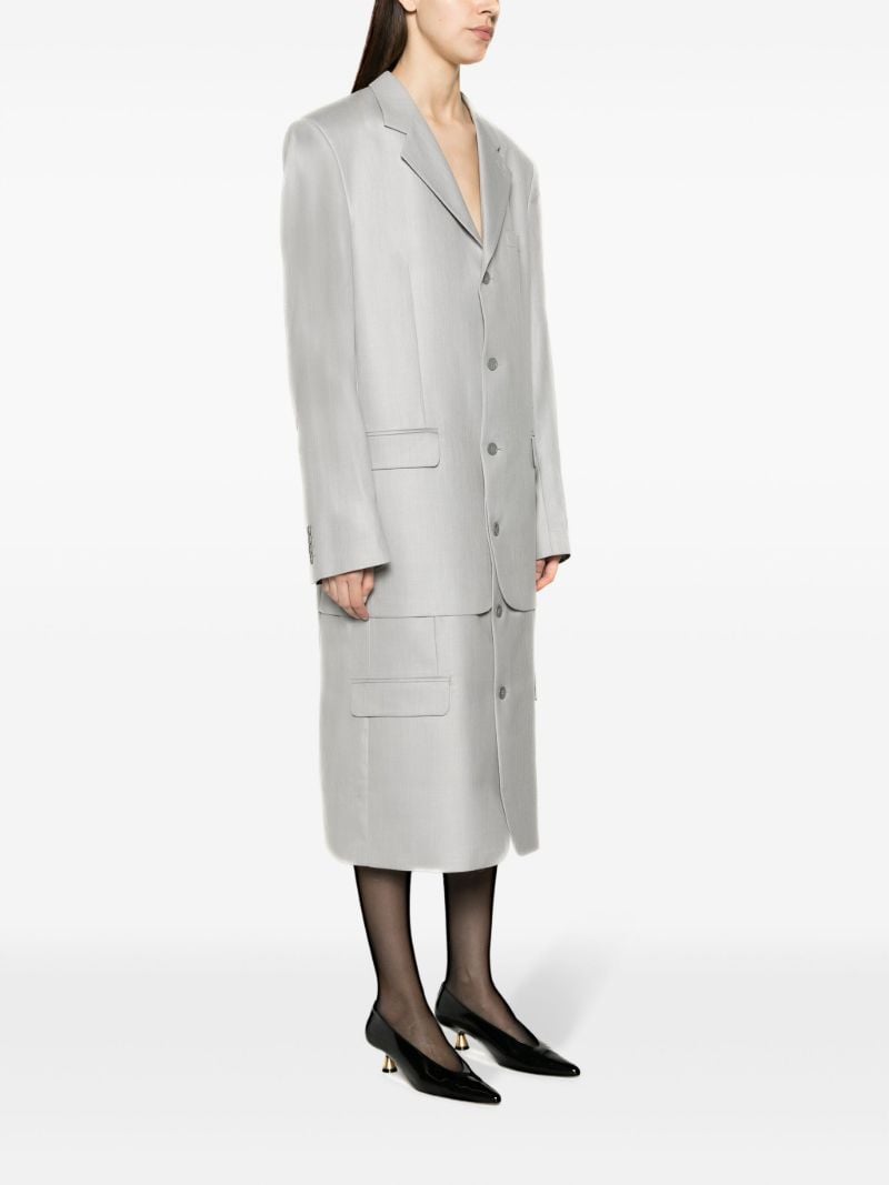 Grey Summer Single-breasted Coat