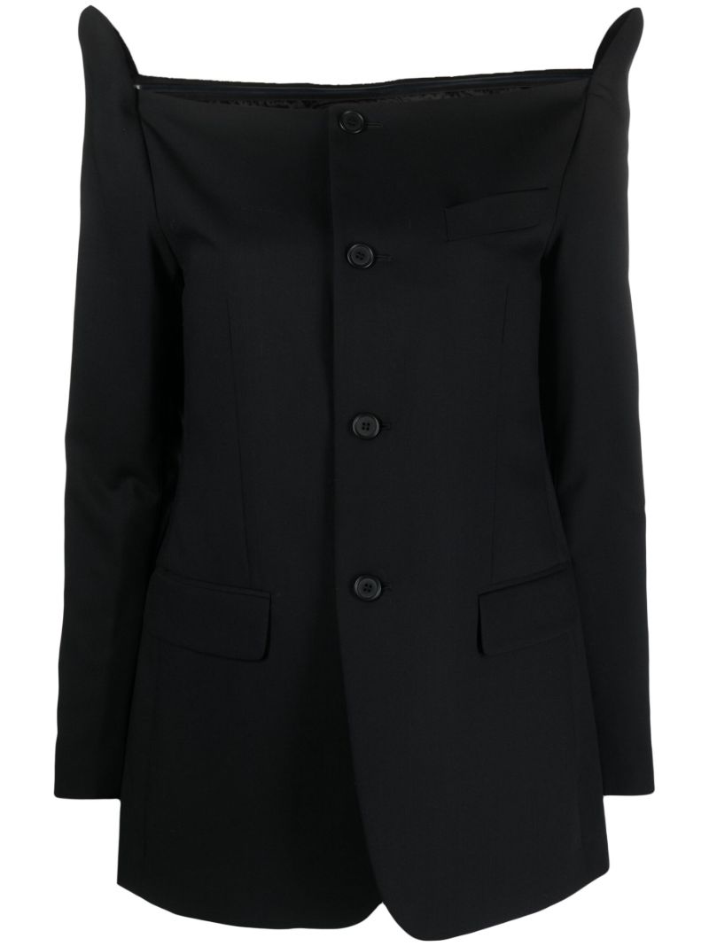 Black Blazer Wool Mini Dress