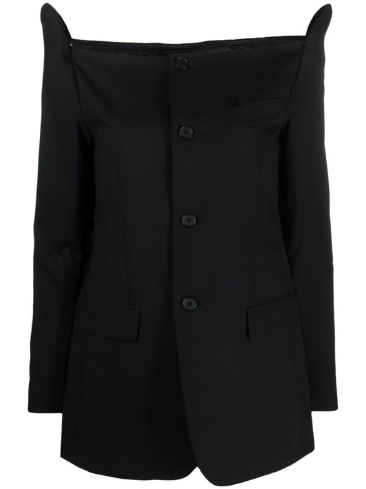 Black Blazer Wool Mini Dress