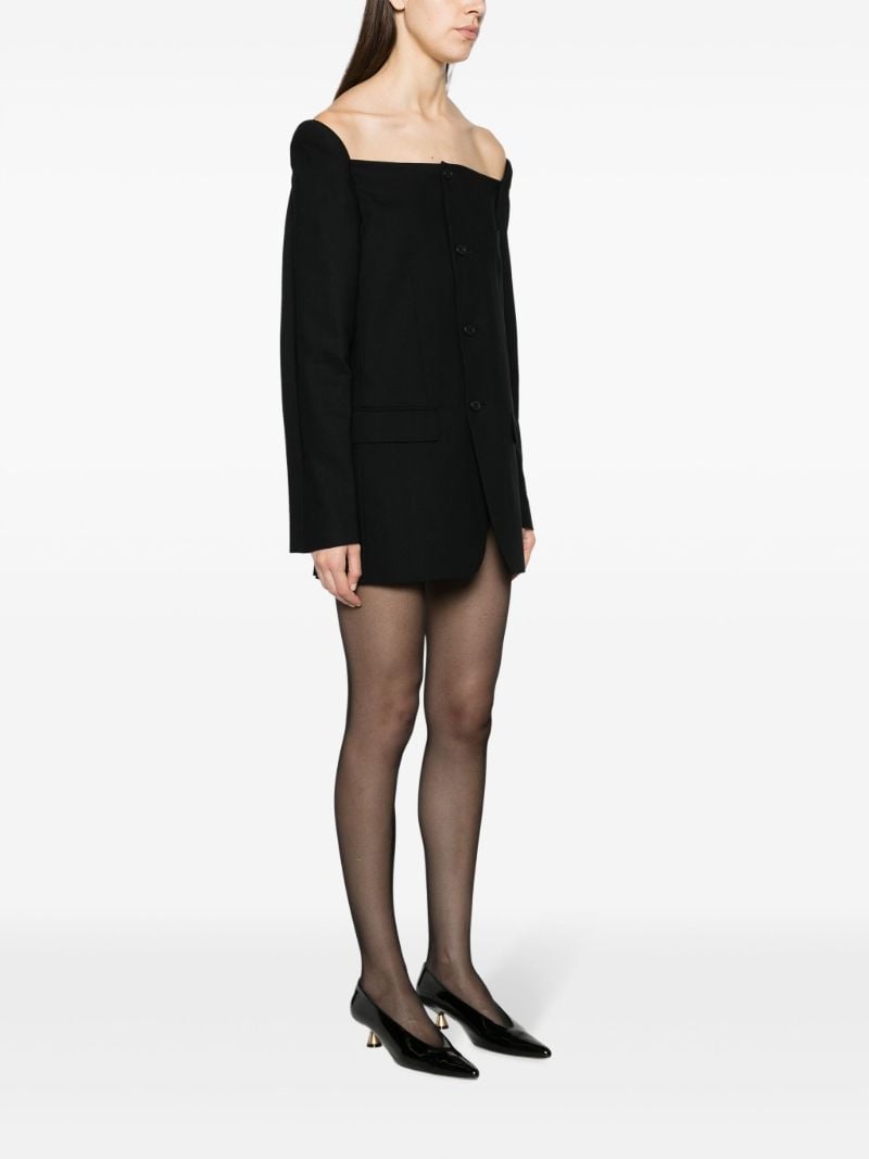 Black Blazer Wool Mini Dress