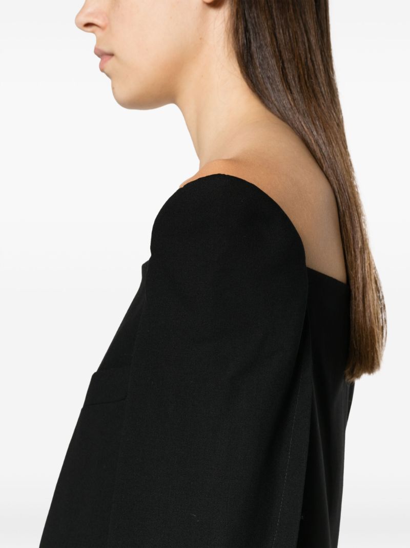 Black Blazer Wool Mini Dress
