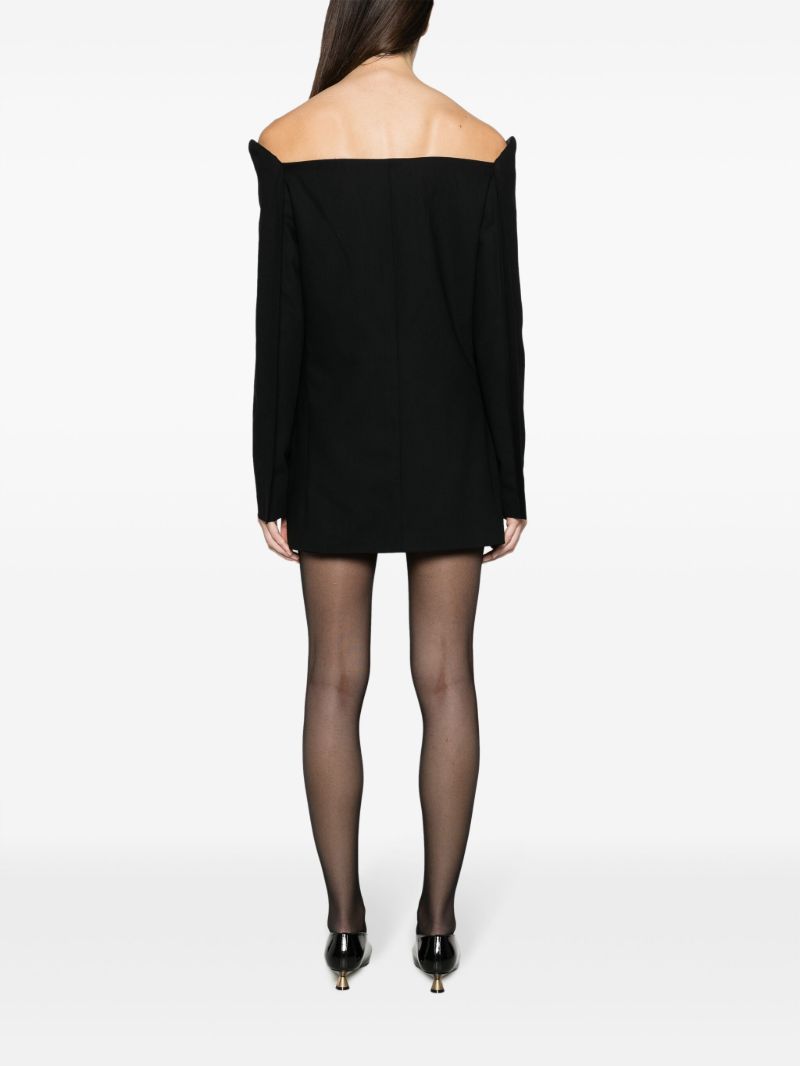 Black Blazer Wool Mini Dress