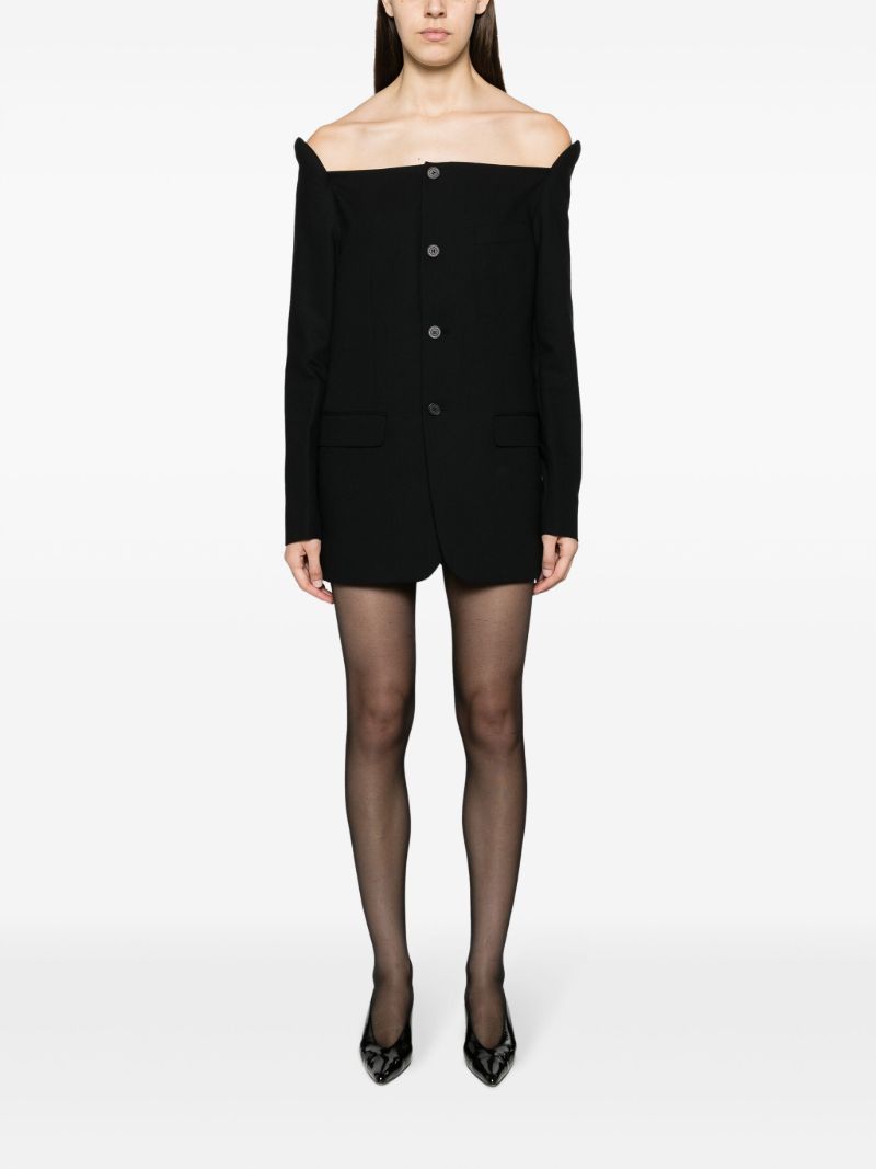 Black Blazer Wool Mini Dress